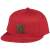 Baseball cap flat fitted, red