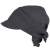 Scarf Hat Linen Pastel, svart
